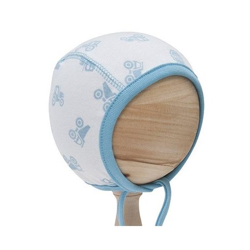 Scamp Újszülött sapka 56 -os - Kék munkagépes