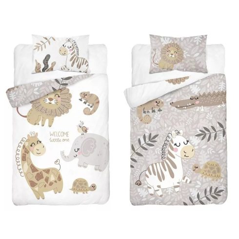 Bambusz ágynemű huzat 90*120 cm - Állatkert bézs