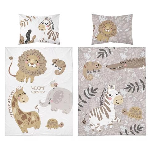 Bambusz ágynemű huzat 90*120 cm - Állatkert bézs