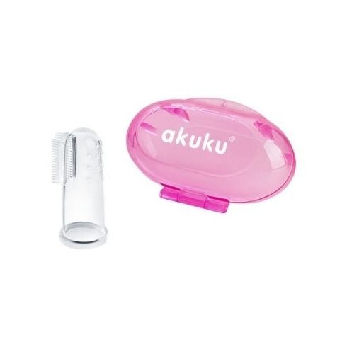 AKUKU szilikon ínymasszírozó tokkal -  rózsaszín