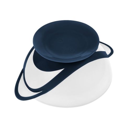 Akuku tapadós fedeles tányér kanállal - s. kék 