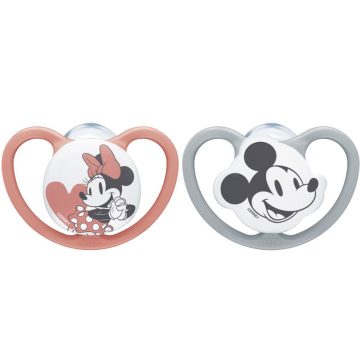 NUK  Space szilikon cumi 2db 18-36 hó - Mickey&Minnie Mouse