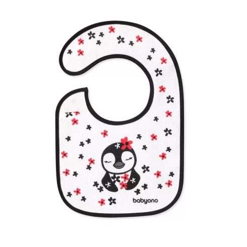BabyOno Frottír előke tépőzáras - pingvin