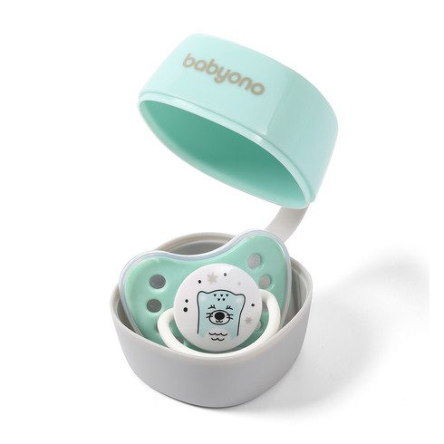 BabyOno cumitartó doboz - pasztell zöld/szürke