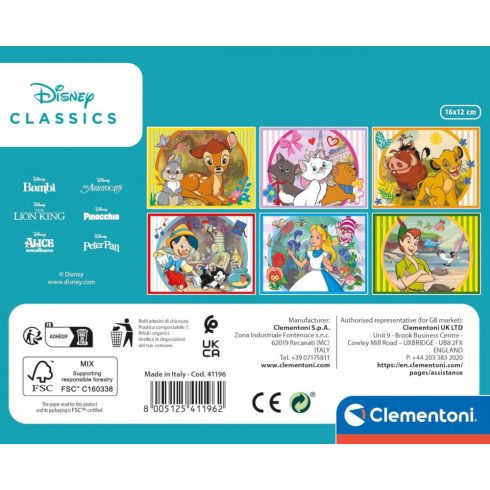 Clementoni Disney klasszikus mesekocka 12 db-os 