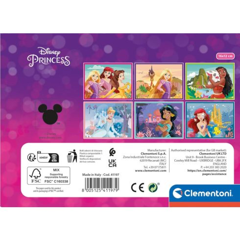 Clementoni Disney Princess - Disney Hercegnők mesekocka 12db-os 