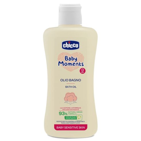 Chicco Fürdető olaj 200 ml - sensitive gyapotolaj és E-vitamin 0+