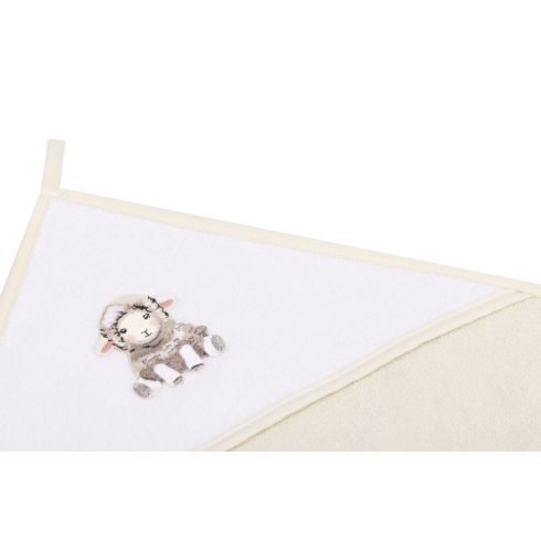 Sensillo kapucnis fürdőlepedő 80*80 cm - bézs bárány