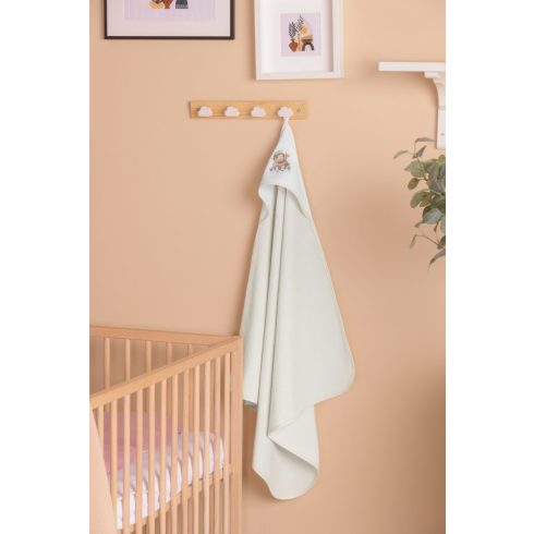 Sensillo kapucnis fürdőlepedő 80*80 cm - bézs bárány