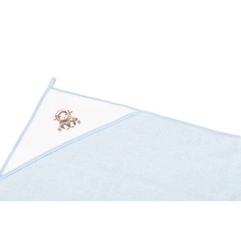 Sensillo kapucnis fürdőlepedő 80*80 cm - kék bárány