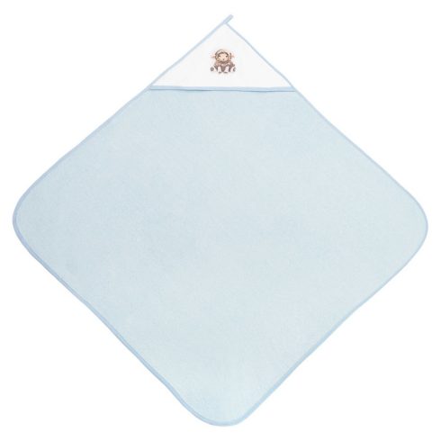 Sensillo kapucnis fürdőlepedő 80*80 cm - kék bárány