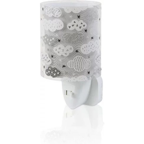 Dalber Clouds gyerek konnektorlámpa, 1x0,3W E14 LED  - Felhős szürke