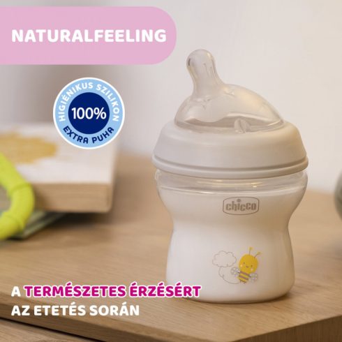 Chicco NaturalFeeling 250 ml cumisüveg közepes folyású 2 hó+

