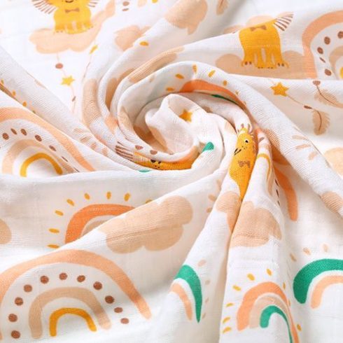 BabyOno 3 db-os színes,mintás textil pelenka - bézs 