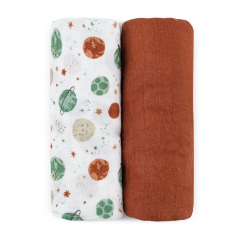 P&M Bambusz muszlin 2db-os kifogó szett 120×120 cm - Celestial Planets