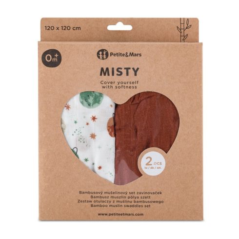 P&M Bambusz muszlin 2db-os kifogó szett 120×120 cm - Celestial Planets