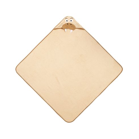 Kapucnis fürdőlepedő 100*100 cm - bézs rozmár 