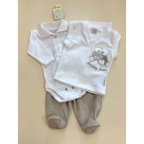 Trimex plüss 3 részes kisfiú garnitúra (68) - bézs