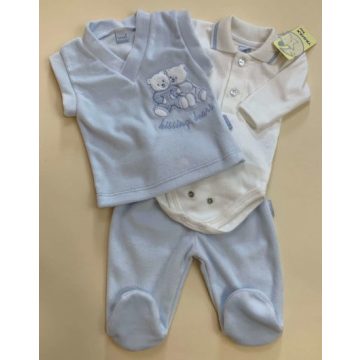 Trimex plüss 3 részes kisfiú garnitúra (68) - kék