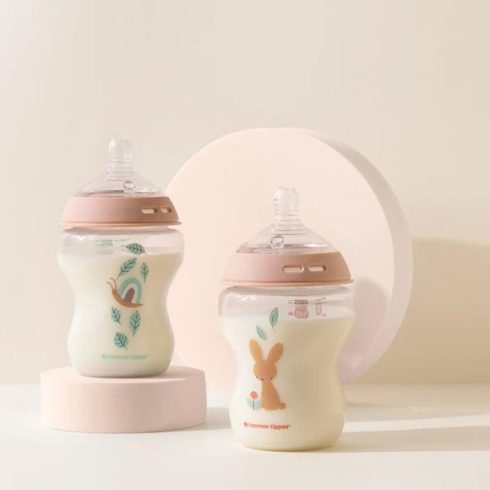 Tommee Tippee Natural Start 2*260ml cumisüveg 0+ - púder/nyuszi