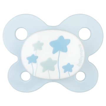   Baby-Nova Anatómiai nyugtató szilikon cumi 0-2 hó - kék csillag