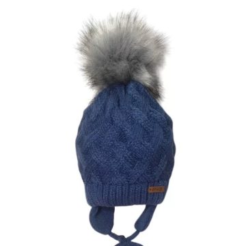   Minimanó téli kötött sapka (42-44) - Kék "Space"