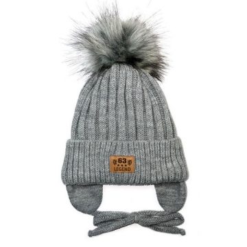   Minimanó téli kötött sapka (46-48) - Szürke "63 Legend" 