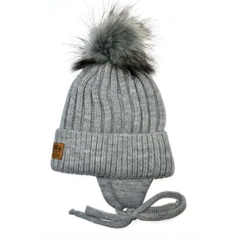 Minimanó téli kötött sapka (46-48) - Szürke "63 Legend" 