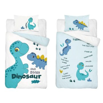 Pamut ágynemű huzat 90*120 cm - Little dinó