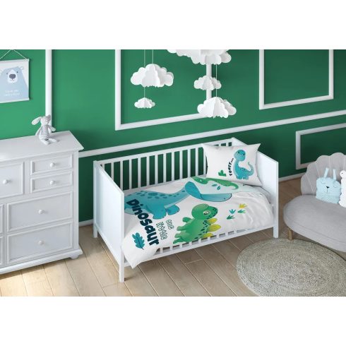 Pamut ágynemű huzat 90*120 cm - Little dinó
