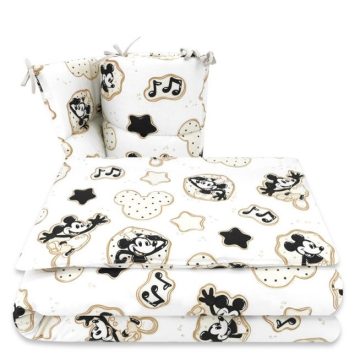 Baby Shop 3 részes ágynemű garnitúra - Mickey bézs 