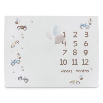   Ceba Baby Milestone mérföldkő alátét fotózáshoz 92x72 cm - Basic Retro Cars