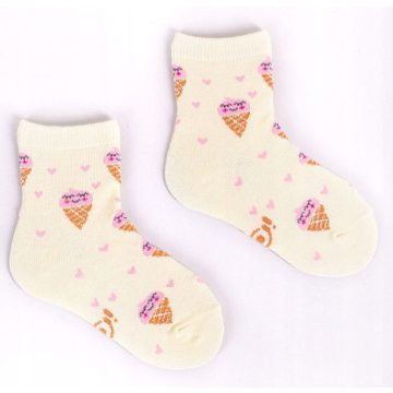 Yo! zokni 23/26 -sárga/rózsaszín fagyi