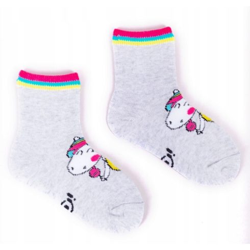 Yo! zokni 20/22 - szürke egyszarvú