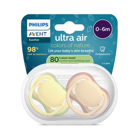 Philips AVENT SCF087/07 Ultra air játszócumi 0-6hó neutral 2 db