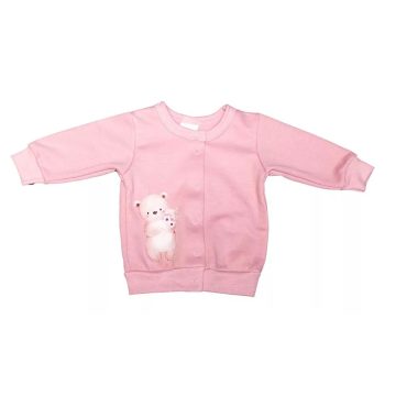   Belül bolyhos baba kocsikabát Maci mintával rózsaszín (68)