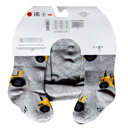 Yo! Baby pamut harisnya fiú (68-74) - sárga traktor
