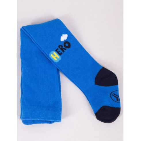 Yo!Club pamut harisnyanadrág fiú (80-86) - kék/fekete/szuperhős maci