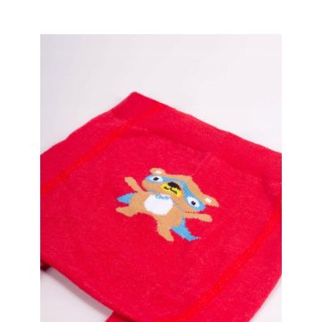   Yo!Club pamut harisnyanadrág fiú (80-86) - piros/szuperhős maci