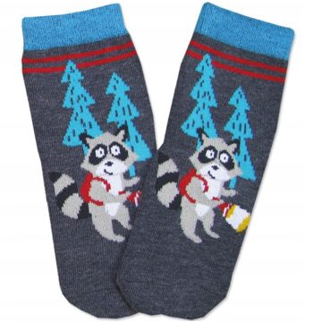 Yoclub pamut zokni 17/19 - sötétszürke/mosómedve