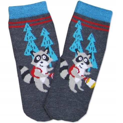 Yoclub pamut zokni 17/19 - sötétszürke/mosómedve