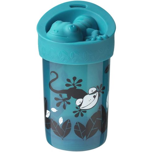 Tommee Tippee Itatópohár felboríthatatlan tetővel 18+ 300ml zöld kaméleon