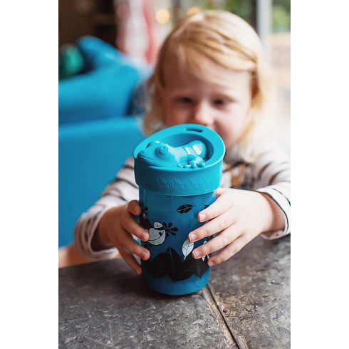 Tommee Tippee Itatópohár felboríthatatlan tetővel 18+ 300ml zöld kaméleon