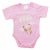 Rövid ujjú baba body rózsaszín maci (50)