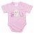Rövid ujjú baba body - rózsaszín maci (50)