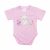Rövid ujjú baba body - rózsaszín maci (50)