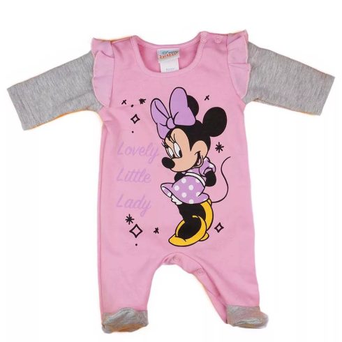 Disney Minnie belül bolyhos hosszú ujjú rugdalózó rózsaszín (56)