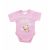 Rövid ujjú baba body rózsaszín maci (68)