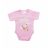 Rövid ujjú baba body rózsaszín maci (80)