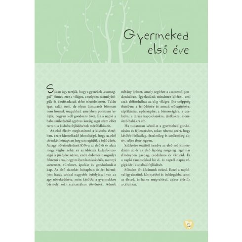 Napló a babám első évéről (lányos)